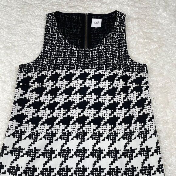 Cabi Broken Check Houndstooth Sleeveless Blouse Top - Picture 7 of 10